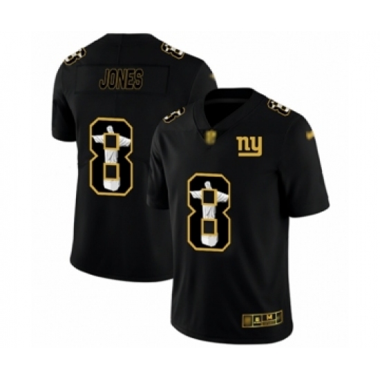 Men's New York Giants #8 Daniel Jones Black Jesus Faith Limited Football Jersey - Ujersey