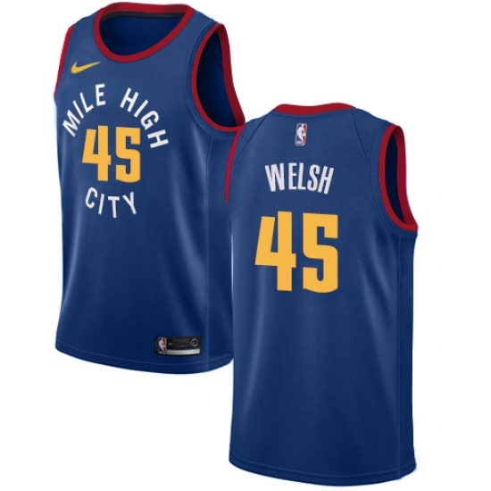 Women's Nike Denver Nuggets #45 Thomas Welsh Authentic Light Blue NBA Jersey Statement Edition - Ujersey