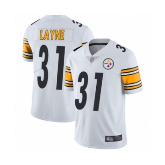 Youth Pittsburgh Steelers #31 Justin Layne White Vapor Untouchable Limited Player Football Jersey - Ujersey