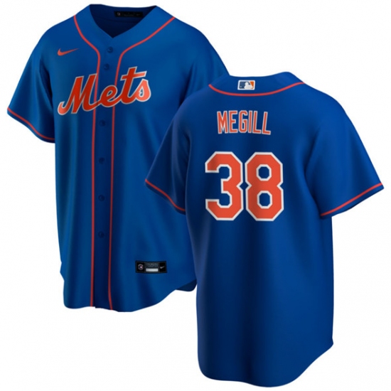 Men's New York Mets #38 Tylor Megill Royal Cool Base Stitched Baseball Jersey - Ujersey