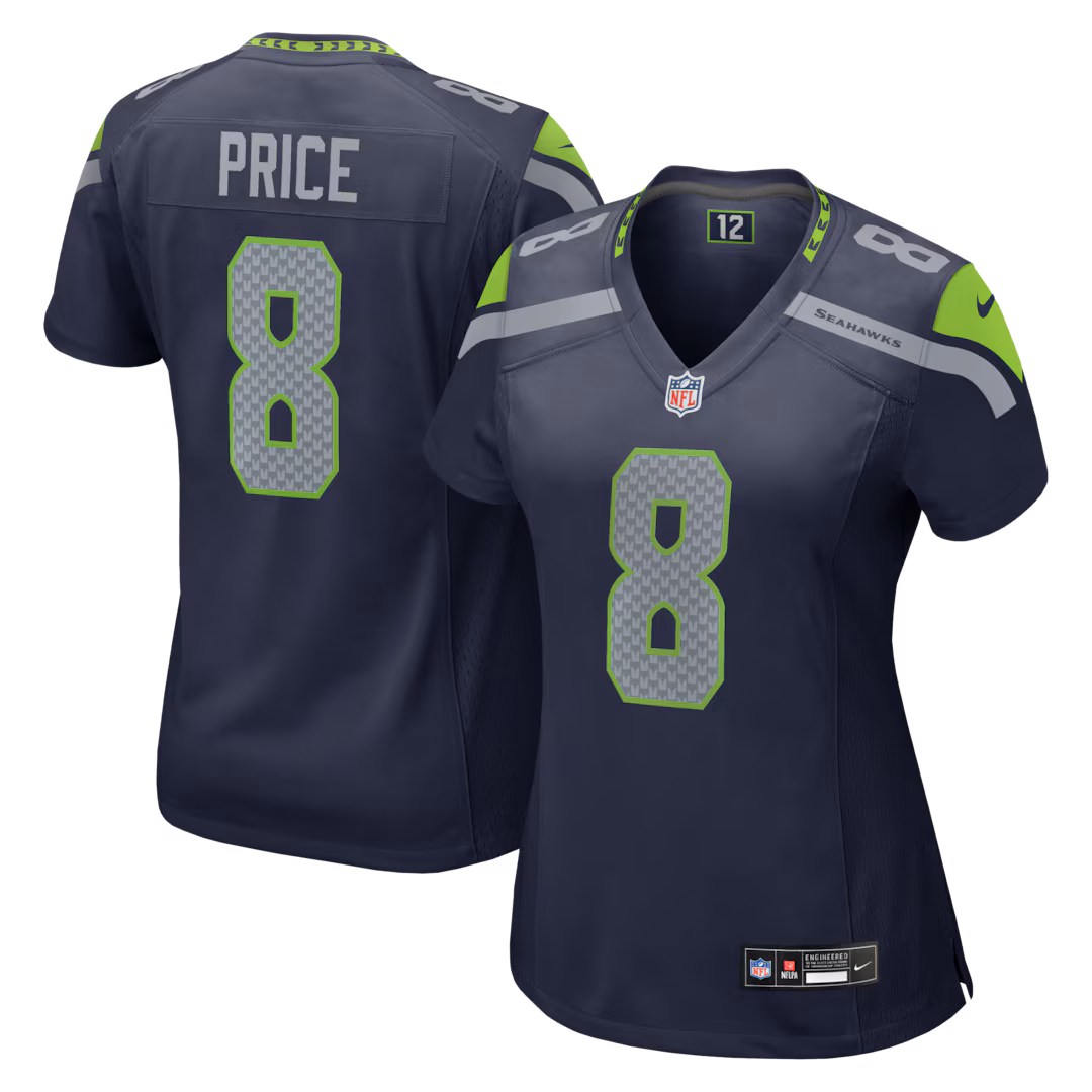 Women's Seattle Seahawks Jadarian Price Nike College Navy Team Game Jersey - Ujersey