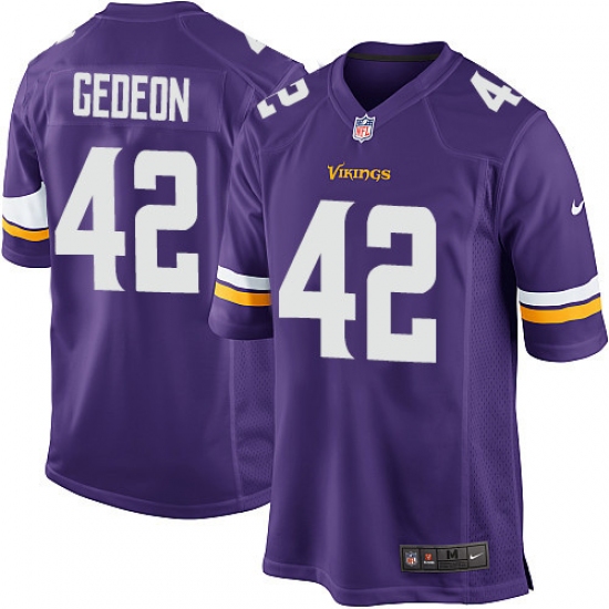 Men's Nike Minnesota Vikings #42 Ben Gedeon Game Purple Team Color NFL Jersey - Ujersey