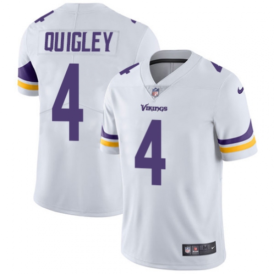 Men's Nike Minnesota Vikings #4 Ryan Quigley White Vapor Untouchable Limited Player NFL Jersey - Ujersey