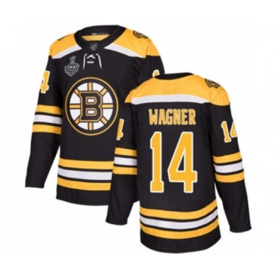 Youth Boston Bruins #14 Chris Wagner Authentic Black Home 2019 Stanley Cup Final Bound Hockey Jersey - Ujersey