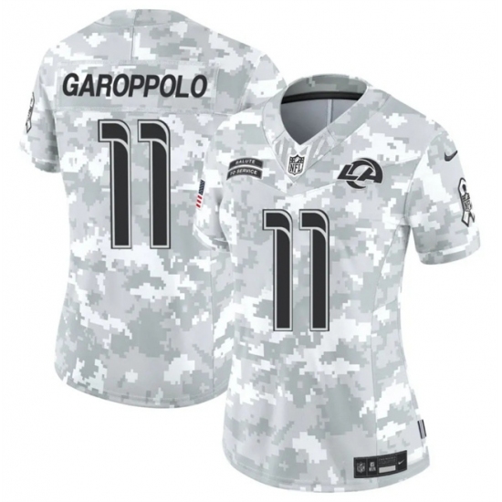 Women's Los Angeles Rams #11 Jimmy Garoppolo 2024 F.U.S.E Arctic Camo Salute To Service Limited Stitched Football Jersey(Run Small) - Ujersey