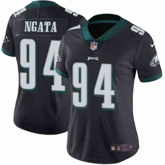 Women's Nike Philadelphia Eagles #94 Haloti Ngata Black Alternate Vapor Untouchable Limited Player NFL Jersey - Ujersey
