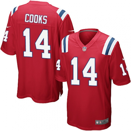 Men's Nike New England Patriots #14 Brandin Cooks Game Red Alternate NFL Jersey - Ujersey