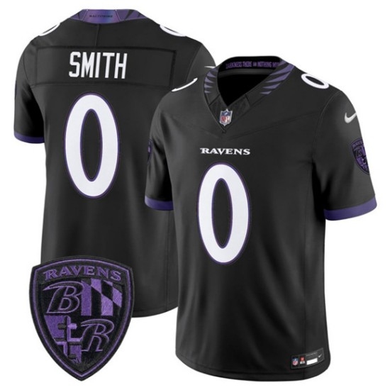 Men's Baltimore Ravens #0 Roquan Smith Black 2026 F.U.S.E. Alternate Vapor Limited Football Stitched Jersey - Ujersey