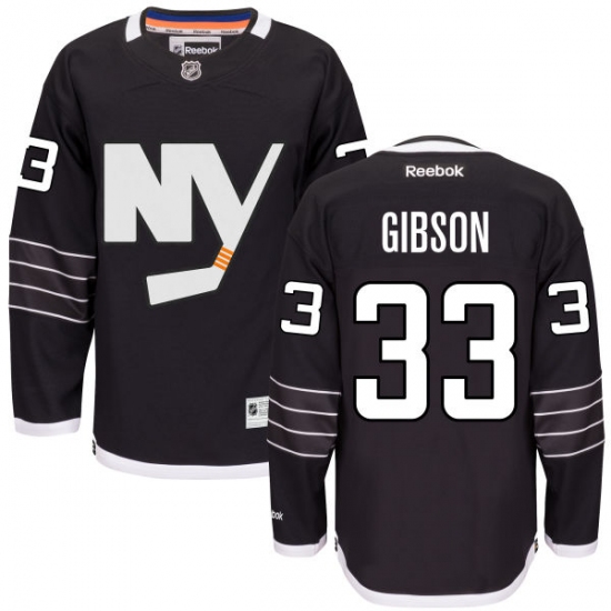 Youth Reebok New York Islanders #33 Christopher Gibson Authentic Black Third NHL Jersey - Ujersey