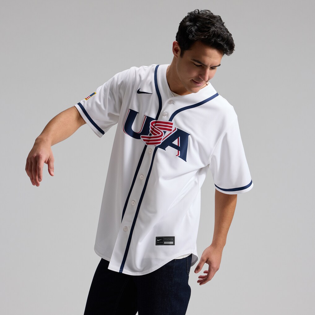 Men's USA Baseball Nike White 2026 World Baseball Classic Home Stadium Jersey - ujerseystore