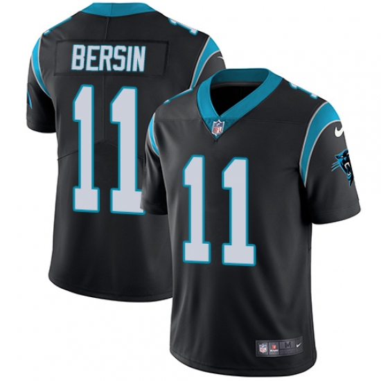 Men's Nike Carolina Panthers #11 Brenton Bersin Black Team Color Vapor Untouchable Limited Player NFL Jersey - Ujersey