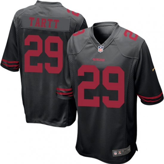 Men's Nike San Francisco 49ers #29 Jaquiski Tartt Game Black NFL Jersey - Ujersey