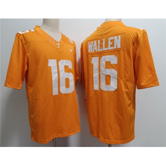 Men's Notre Tennessee Volunteers #16 Morgan Wallen Orange Stitched Jersey - Ujersey