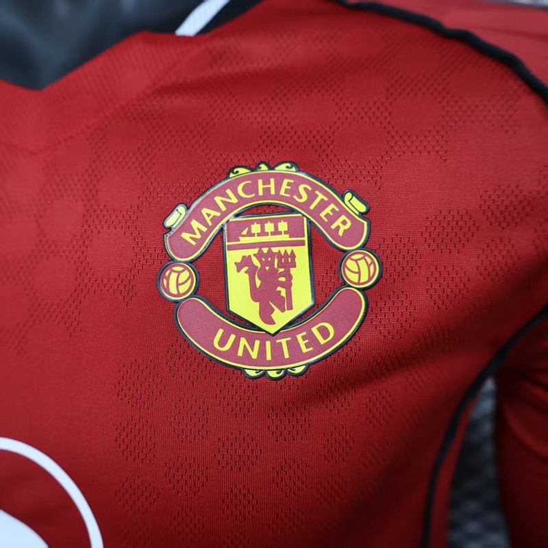 Manchester United Home Long Sleeve Jersey Shirt 2025/26 - Ujersey NHL