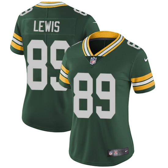 Women's Nike Green Bay Packers #89 Marcedes Lewis Green Team Color Vapor Untouchable Limited Player NFL Jersey - Ujersey