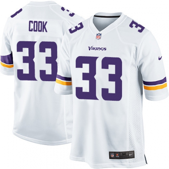 Men's Nike Minnesota Vikings #33 Dalvin Cook Game White NFL Jersey - Ujersey
