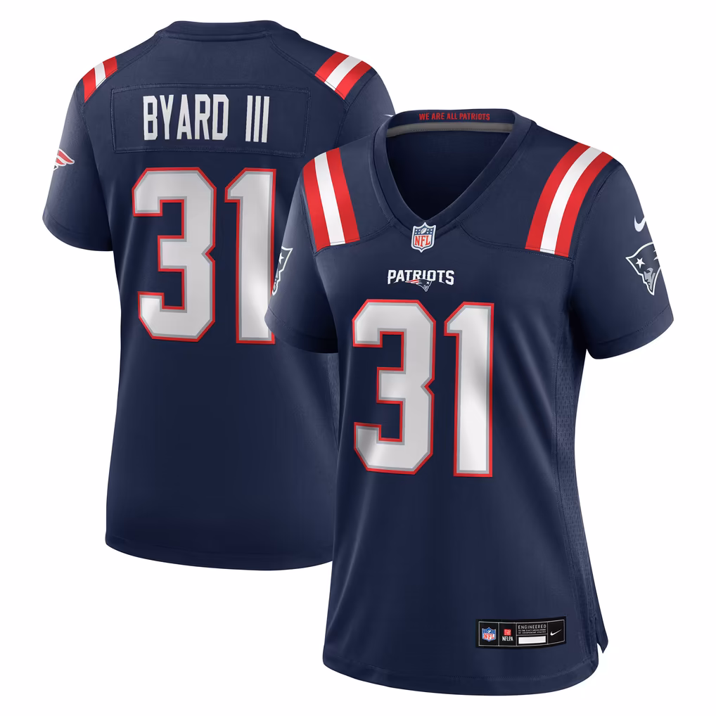 Women's New England Patriots Kevin Byard III Nike Navy Team Game Jersey - U-jersey