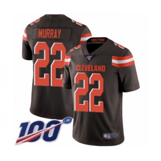 Men's Cleveland Browns #22 Eric Murray Brown Team Color Vapor Untouchable Limited Player 100th Season Football Jersey - Ujersey