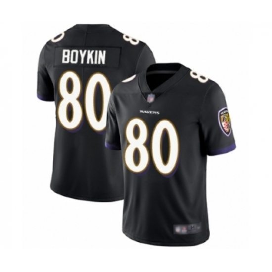 Youth Baltimore Ravens #80 Miles Boykin Black Alternate Vapor Untouchable Limited Player Football Jersey - Ujersey