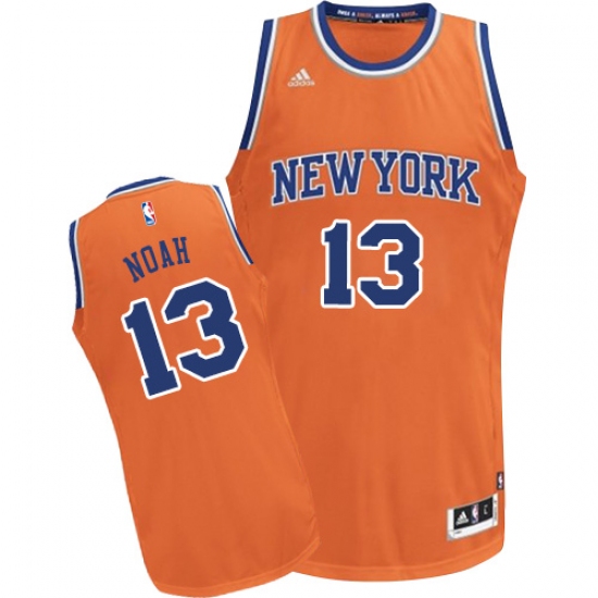 Men's Adidas New York Knicks #13 Joakim Noah Swingman Orange Alternate NBA Jersey - Ujersey
