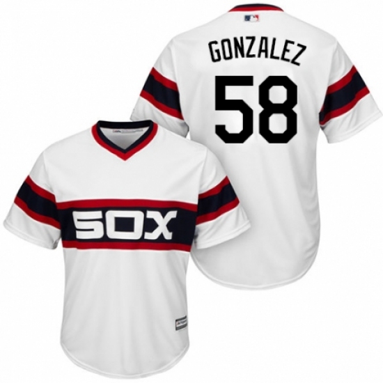 Youth Majestic Chicago White Sox #58 Miguel Gonzalez Replica White 2013 Alternate Home Cool Base MLB Jersey - Ujersey