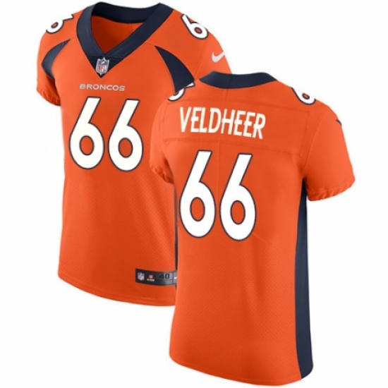 Men's Nike Denver Broncos #66 Jared Veldheer Orange Team Color Vapor Untouchable Elite Player NFL Jersey - Ujersey