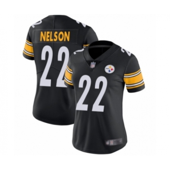 Women's Pittsburgh Steelers #22 Steven Nelson Black Team Color Vapor Untouchable Limited Player Football Jersey - Ujersey