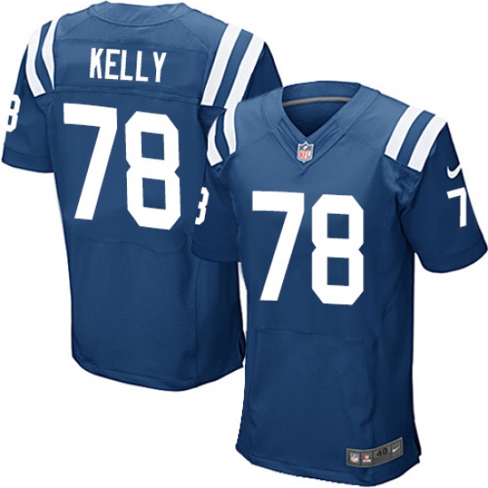 Men's Nike Indianapolis Colts #78 Ryan Kelly Elite Royal Blue Team Color NFL Jersey - Ujersey