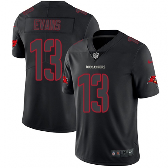 Men's Nike Tampa Bay Buccaneers #13 Mike Evans Limited Black Rush Impact NFL Jersey - Ujersey