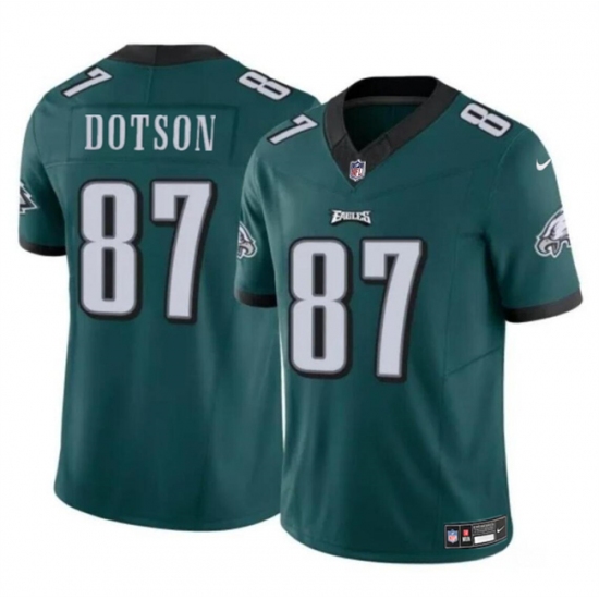 Men's Philadelphia Eagles #87 Jahan Dotson Green F.U.S.E Vapor Untouchable Limited Stitched Football Jersey - Ujersey