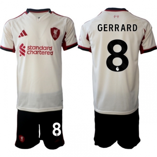 Men Liverpool 2026 Soccer Jerseys Beige #8 GERRARD