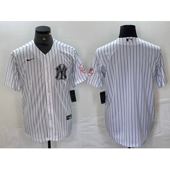 Men's New York Yankees Blank White With 2024 Cool Base Stitched Jersey - Ujersey