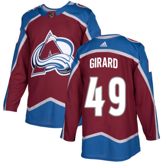 Youth Adidas Colorado Avalanche #49 Samuel Girard Authentic Burgundy Red Home NHL Jersey - Ujersey