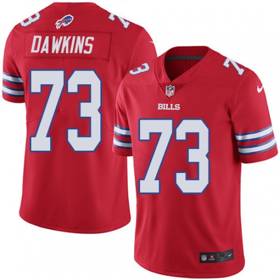 Men's Nike Buffalo Bills #73 Dion Dawkins Elite Red Rush Vapor Untouchable NFL Jersey - Ujersey