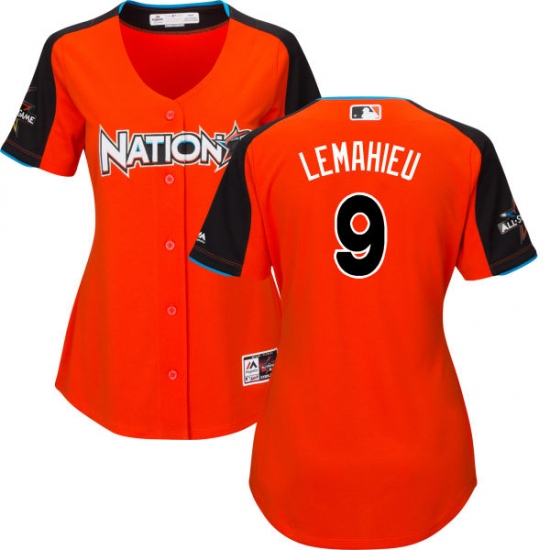 Women's Majestic Colorado Rockies #9 DJ LeMahieu Authentic Orange National League 2017 MLB All-Star MLB Jersey - Ujersey