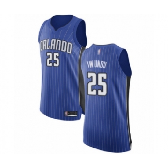 Men's Orlando Magic #25 Wes Iwundu Authentic Royal Blue Basketball Jersey - Icon Edition - Ujersey