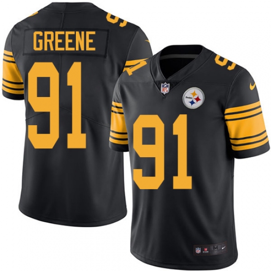 Youth Nike Pittsburgh Steelers #91 Kevin Greene Limited Black Rush Vapor Untouchable NFL Jersey - Ujersey