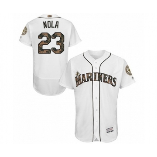 Men's Seattle Mariners #23 Austin Nola Authentic White 2016 Memorial Day Fashion Flex Base Baseball Player Jersey - Ujersey