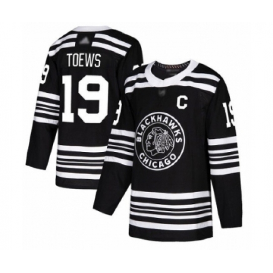 Youth Chicago Blackhawks #19 Jonathan Toews Authentic Black Alternate Hockey Jersey - Ujersey