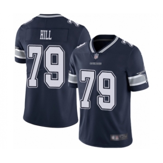Men's Dallas Cowboys #79 Trysten Hill Navy Blue Team Color Vapor Untouchable Limited Player Football Jersey - Ujersey