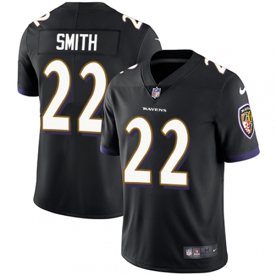 Youth Nike Baltimore Ravens #22 Jimmy Smith Black Alternate Vapor Untouchable Limited Player NFL Jersey - Ujersey