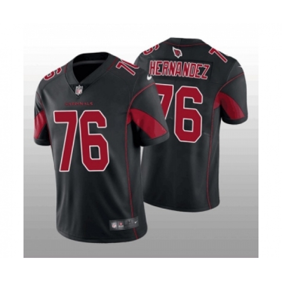 Men's Arizona Cardinals #76 Will Hernandez Black Color Rush Stitched Football Jersey - Ujersey