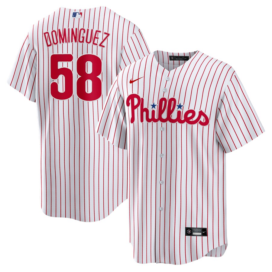 Men's Philadelphia Phillies Seranthony Domínguez Nike White Home  Replica Player Jersey - Ujersey NHL