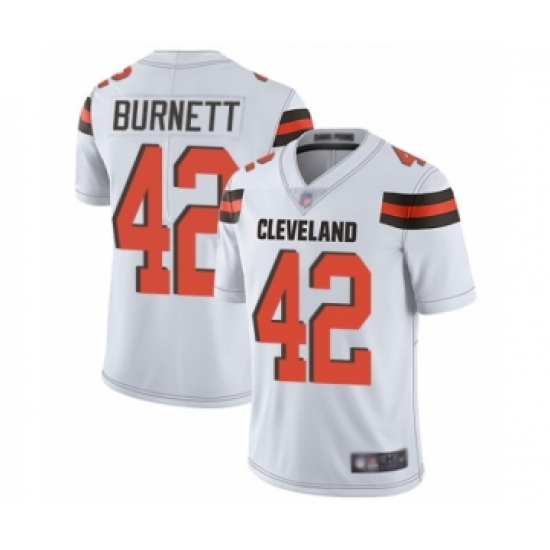Youth Cleveland Browns #42 Morgan Burnett White Vapor Untouchable Limited Player Football Jersey - Ujersey