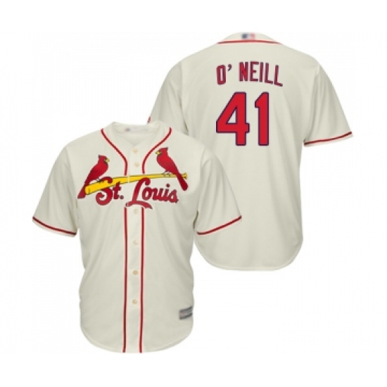 Men's St. Louis Cardinals #41 Tyler O Neill Replica Cream Alternate Cool Base Baseball Jersey - Ujersey