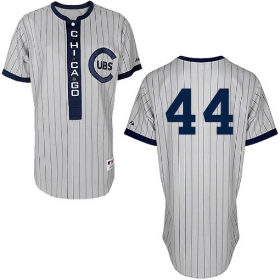 Men's Majestic Chicago Cubs #44 Anthony Rizzo Authentic White 1909 Turn Back The Clock MLB Jersey