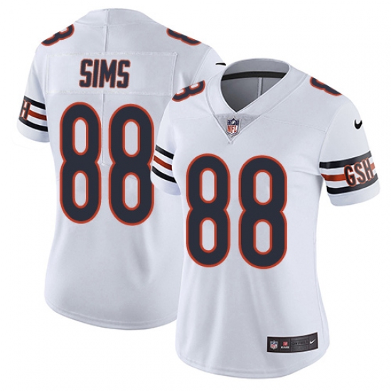 Women's Nike Chicago Bears #88 Dion Sims White Vapor Untouchable Limited Player NFL Jersey - Ujersey
