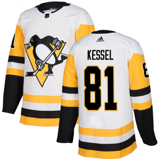 Women's Adidas Pittsburgh Penguins #81 Phil Kessel Authentic White Away NHL Jersey - Ujersey