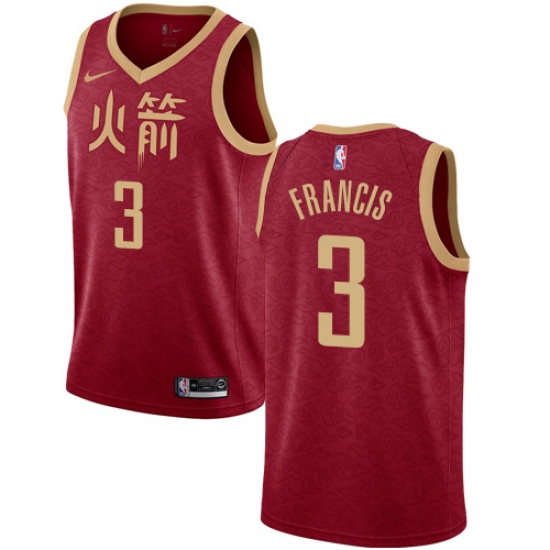 Women's Nike Houston Rockets #3 Steve Francis Swingman Red NBA Jersey - 2018 19 City Edition - Ujersey