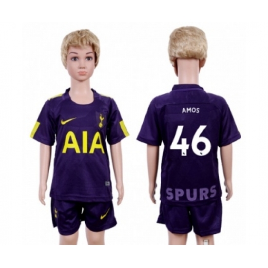 Tottenham Hotspur #46 Amos Sec Away Kid Soccer Club Jersey